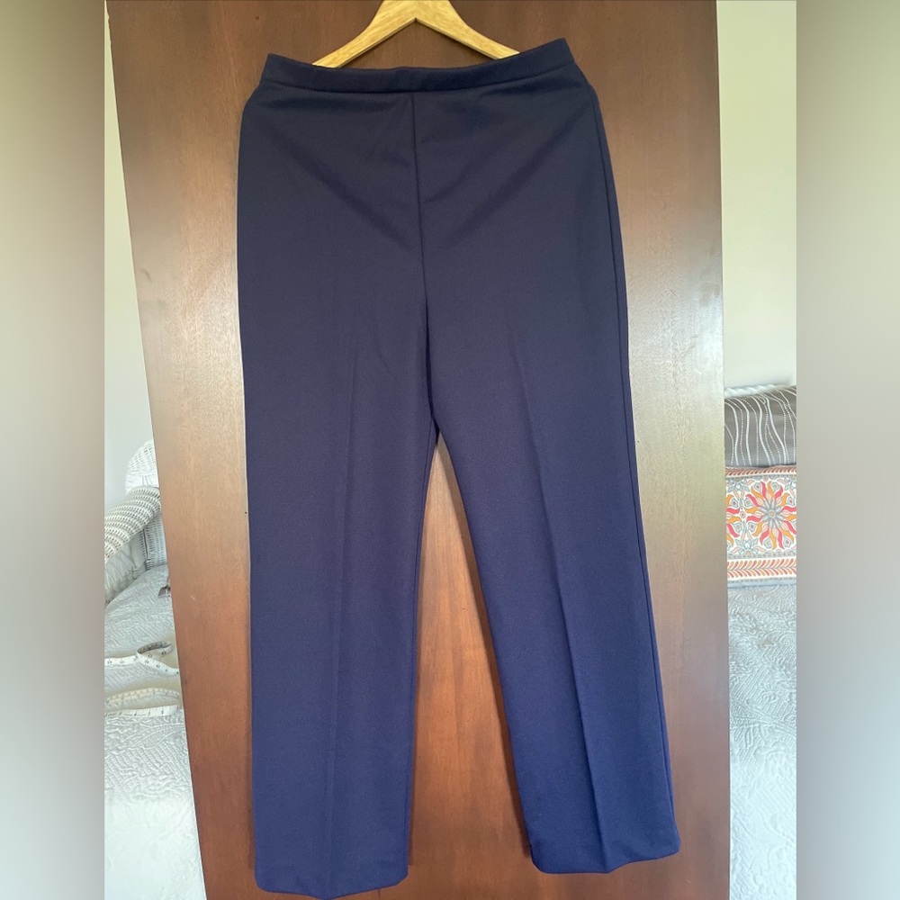 Vintage Queen's Way to Fashion Pants Size 12 Navy high Waist 90s 80s USA Made